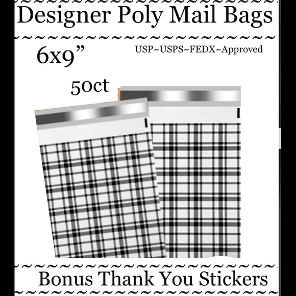 50ct  6x9’ Polymailer Bags~BONUS! Free Stickers~New~ Quality Designer - Picture 1 of 11